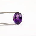 Amethyst Faceted Oval