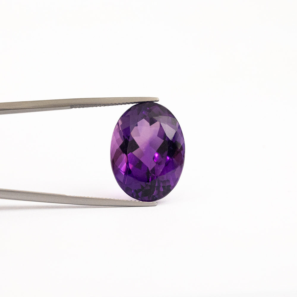 Amethyst Faceted Oval