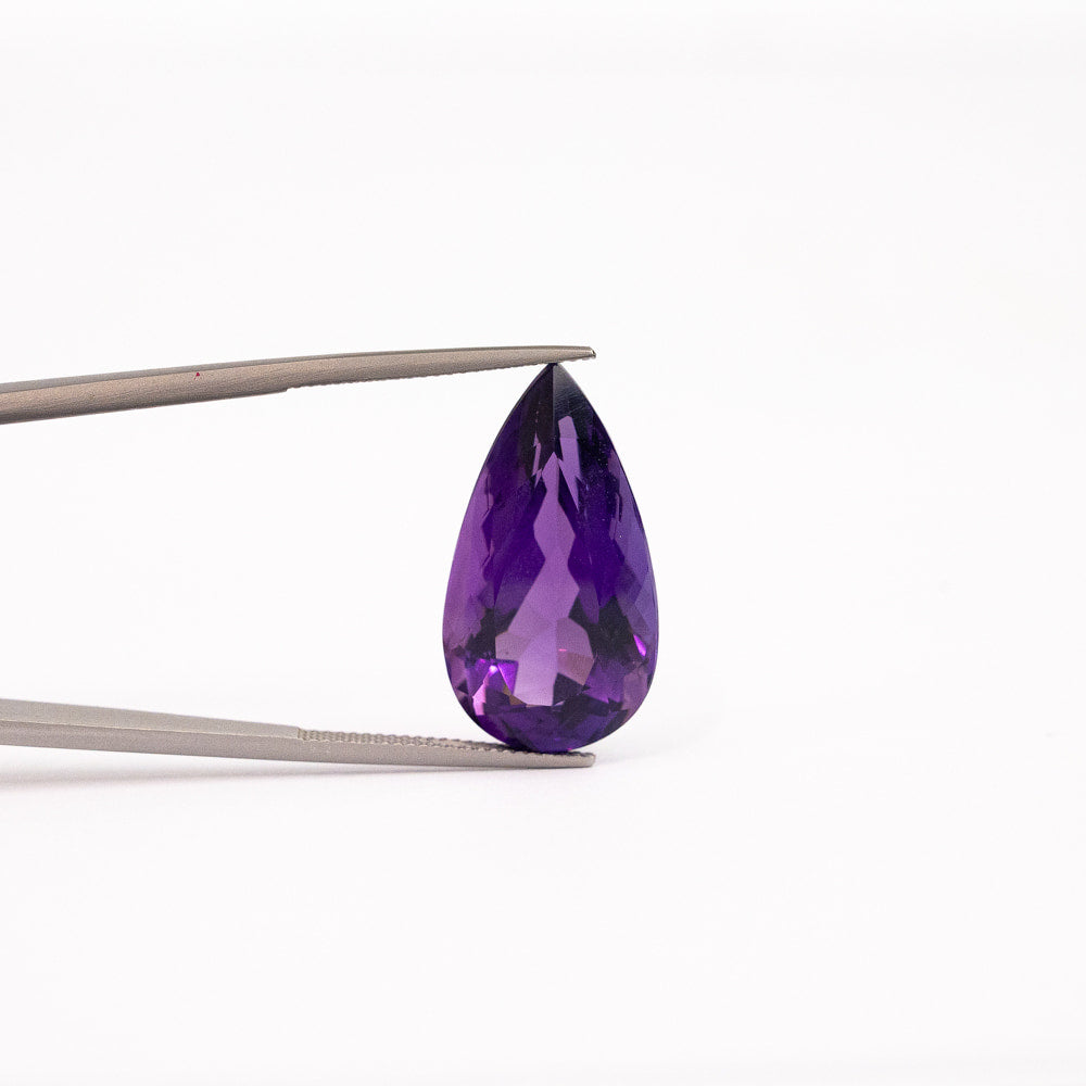 Amethyst Faceted Teardrop