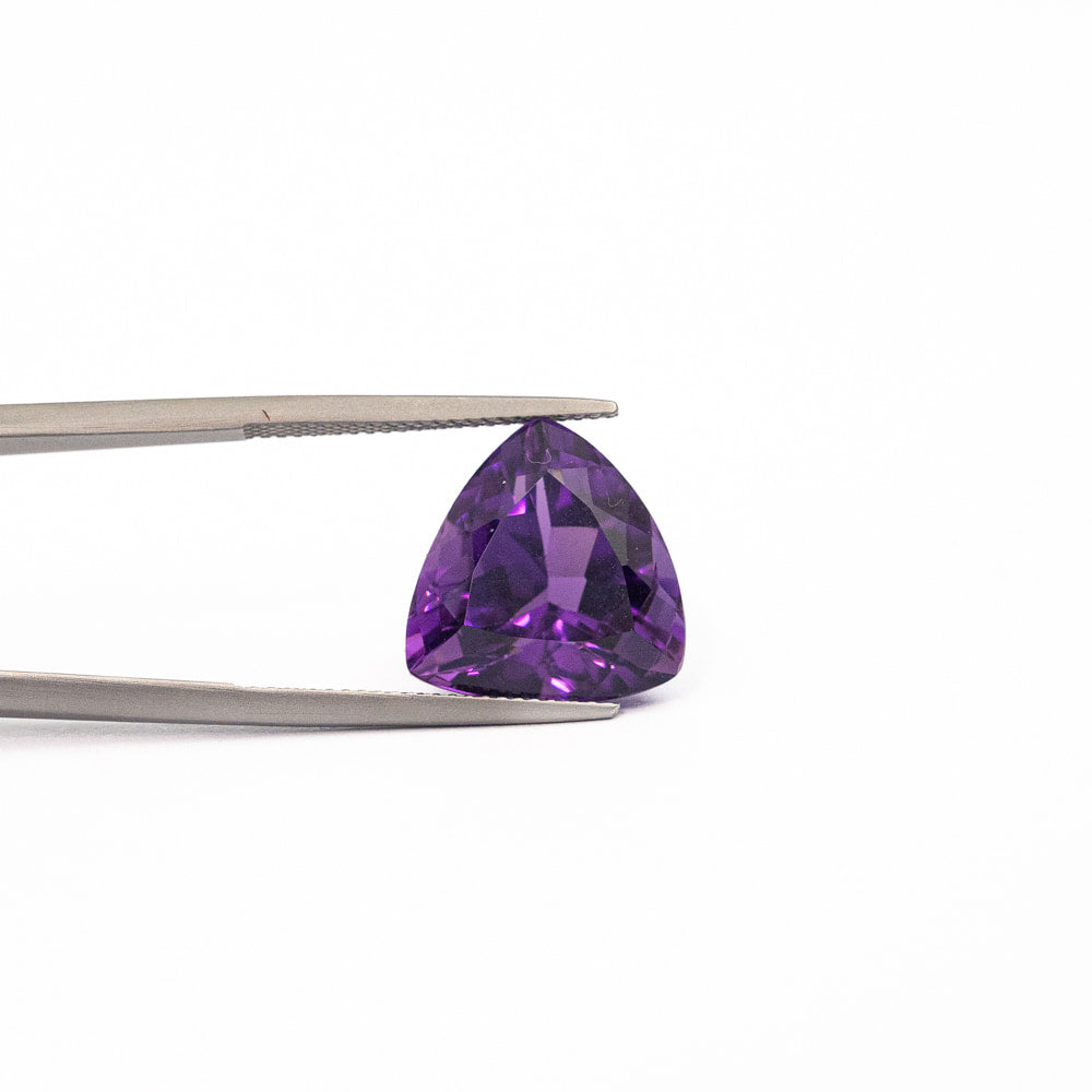 Amethyst Faceted Trillion Cut