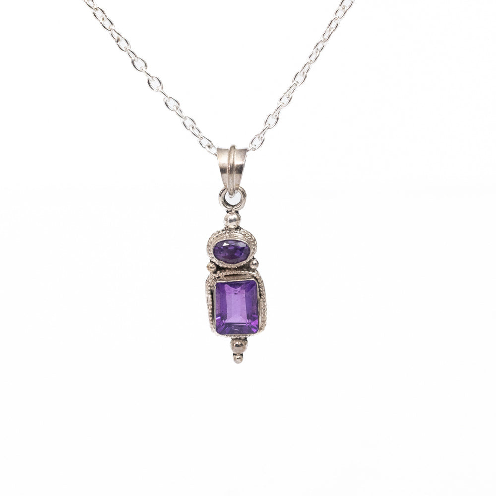 Amethyst Pendant - Silver