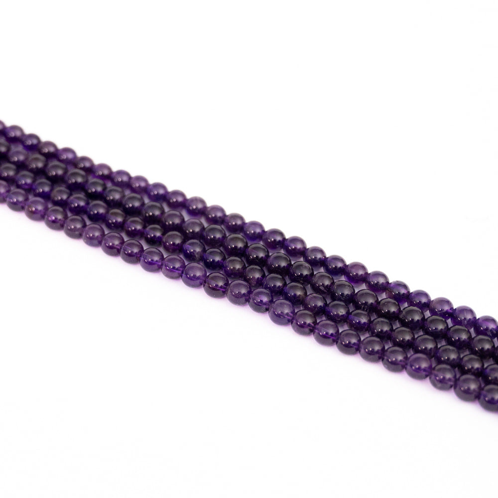 Amethyst Round Bead Strand