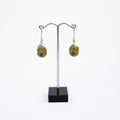 Serpentine & Stichtite (Atlantisite) Silver Earrings
