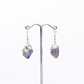 Aura Coated Amethyst Point Earrings
