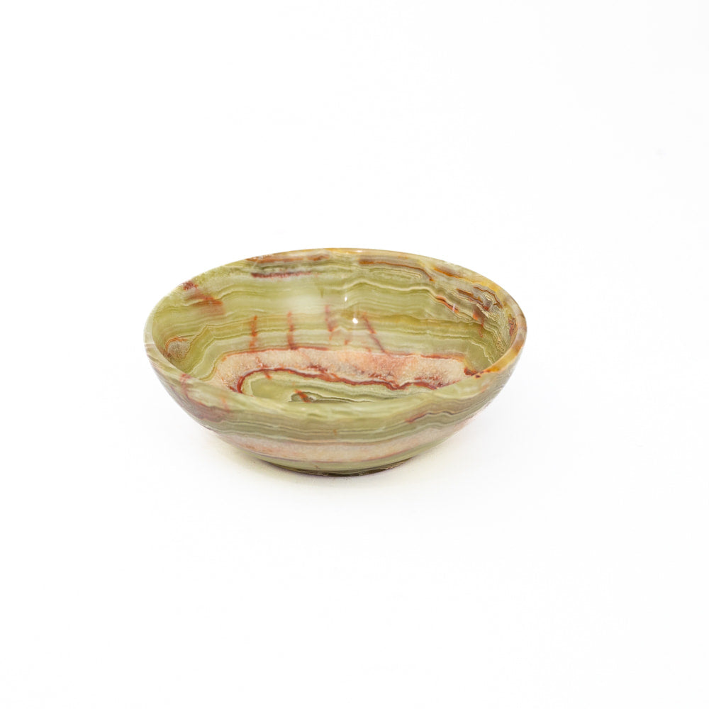 Banded Green Calcite Bowl