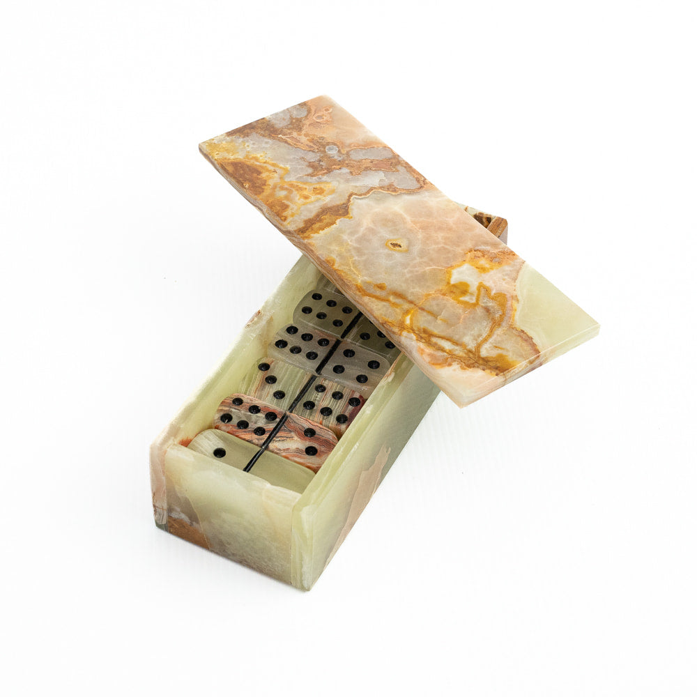 Banded Calcite Domino Set