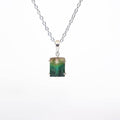 Tri-Colour Tourmaline Pendant - Silver