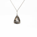 Black Tourmalinated Quartz Pendant- Silver