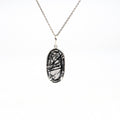 Black Tourmalinated Quartz Pendant- Silver