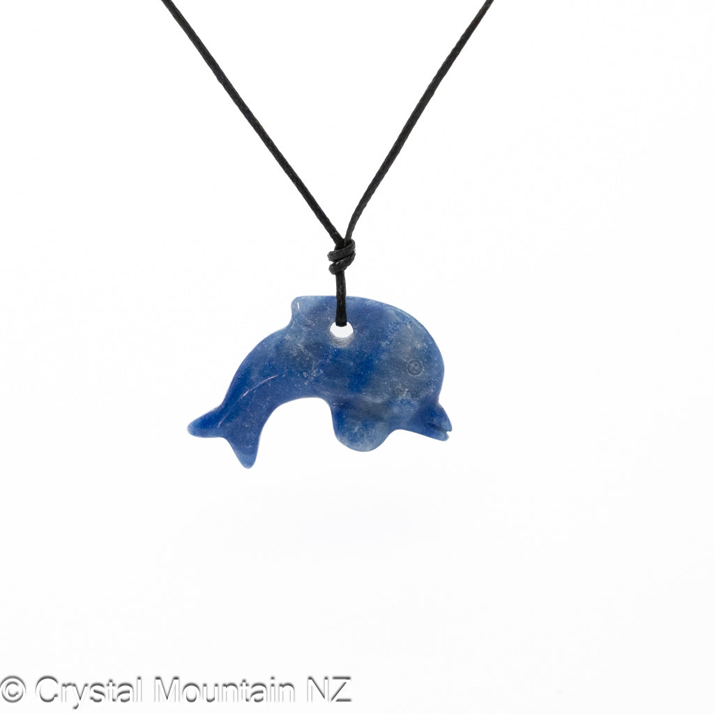 Blue Aventurine Dolphin Pendant