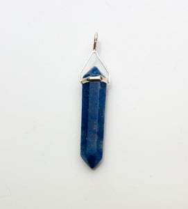 Blue Aventurine Double Point Pendant