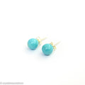 Blue Howlite Stud Earrings