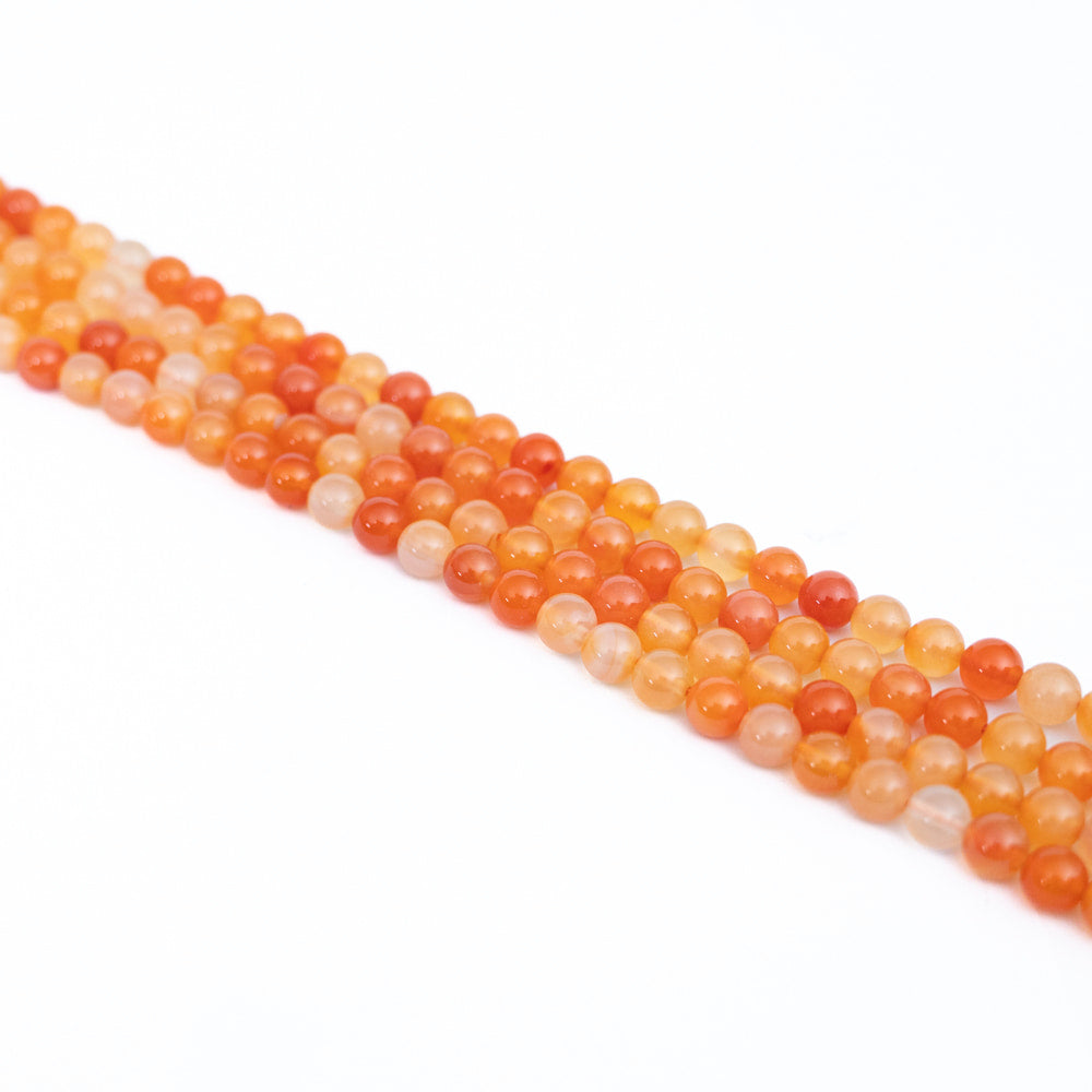 Carnelian Round Bead Strand 8mm