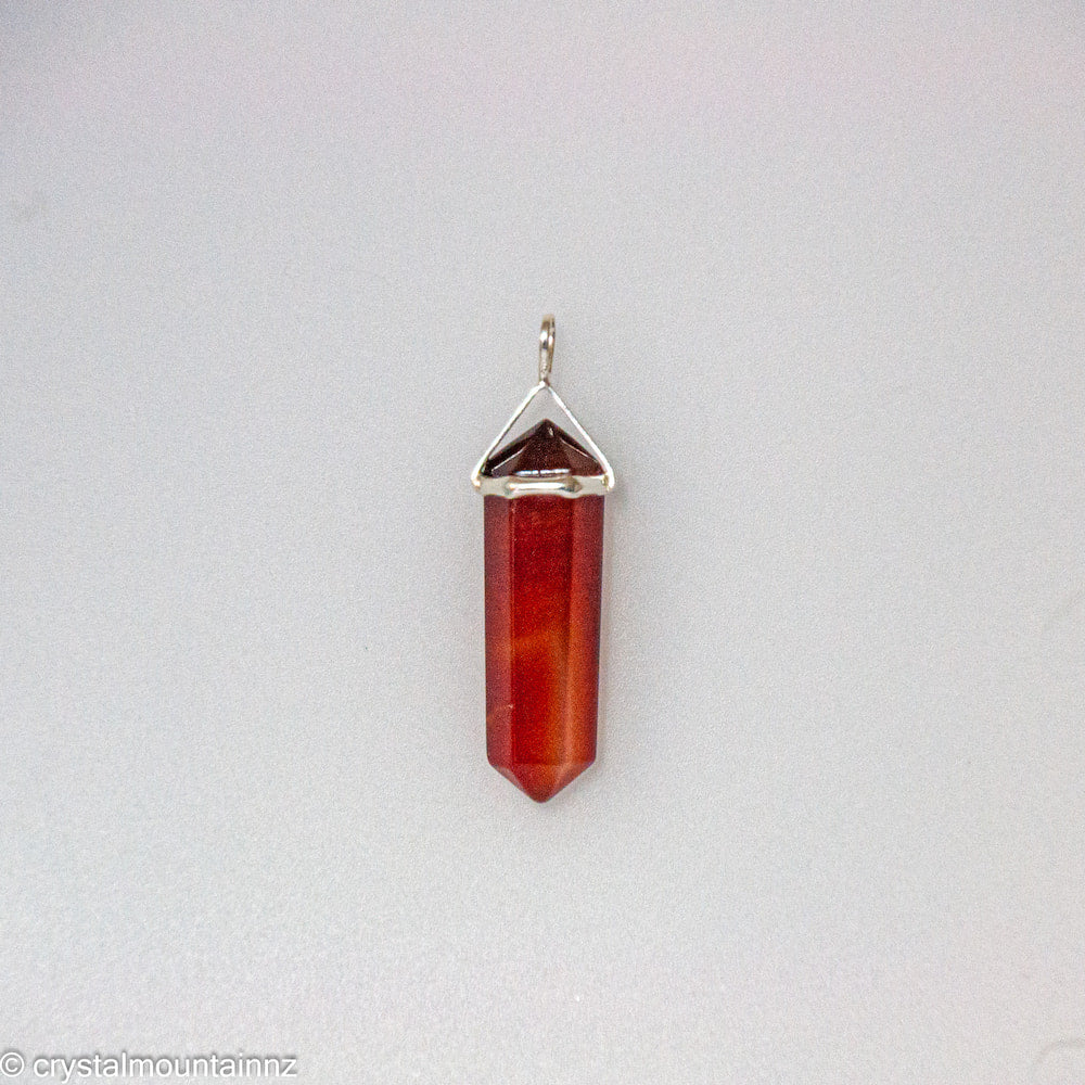 Carnelian Pendant Double Point