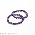 Chevron Amethyst Bead Bracelet