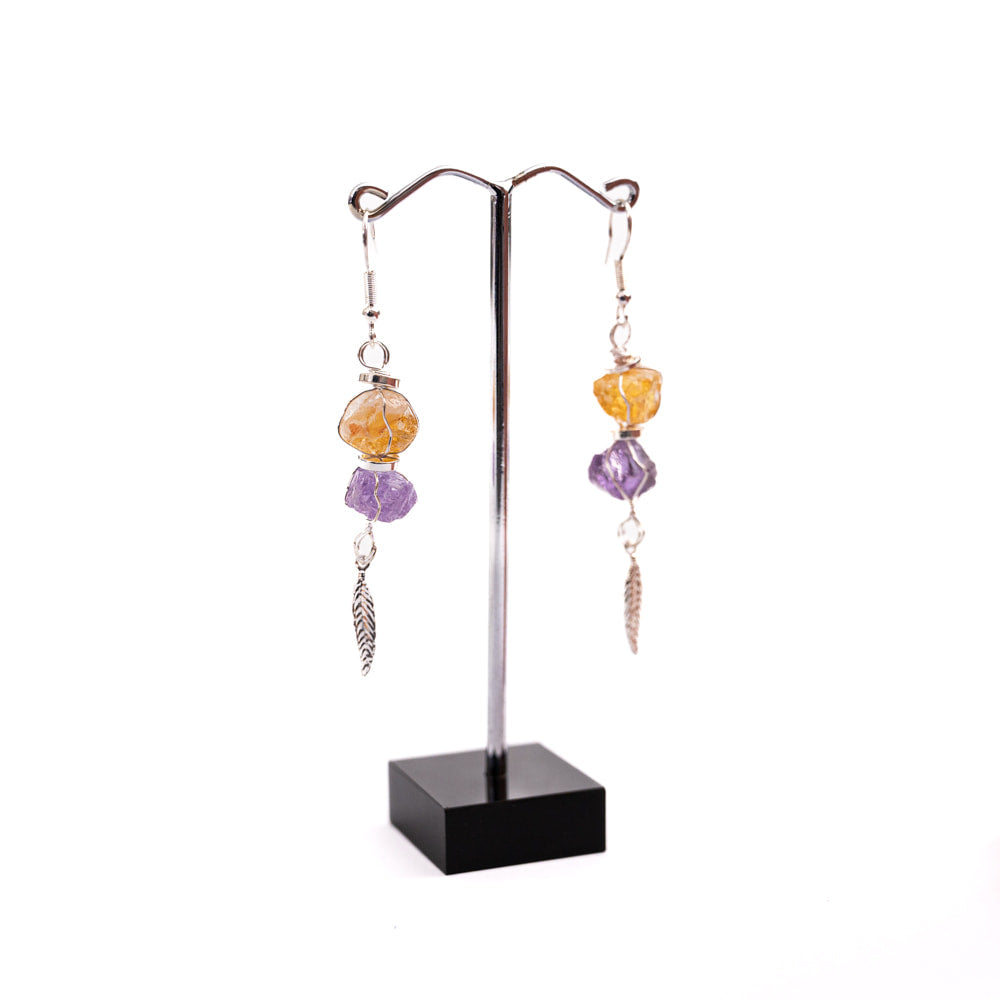 Citrine & Amethyst Earrings
