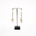 Clear Quartz Earrings- Gold Plated