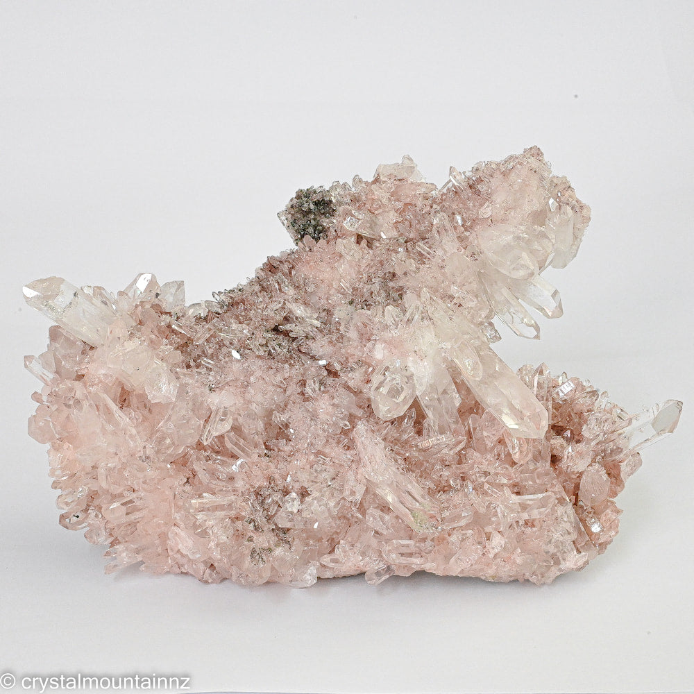 Colombian Pink Clear Quartz Cluster