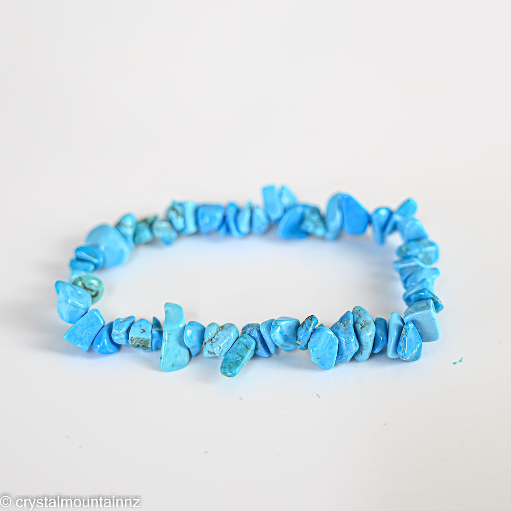 Blue Howlite Chip Bracelet