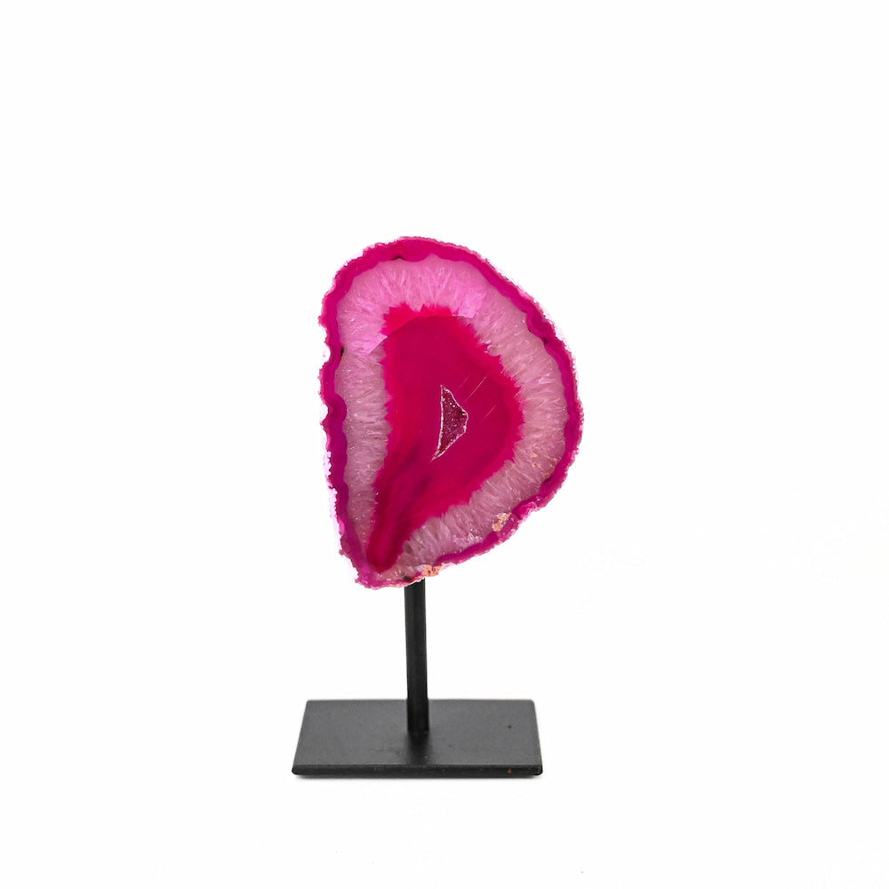 Agate on Stand- Pink
