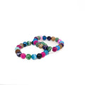 Agate Bead Bracelet Faceted