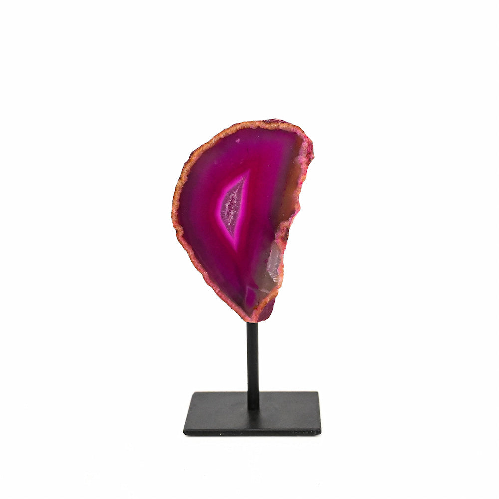 Agate on Stand- Pink