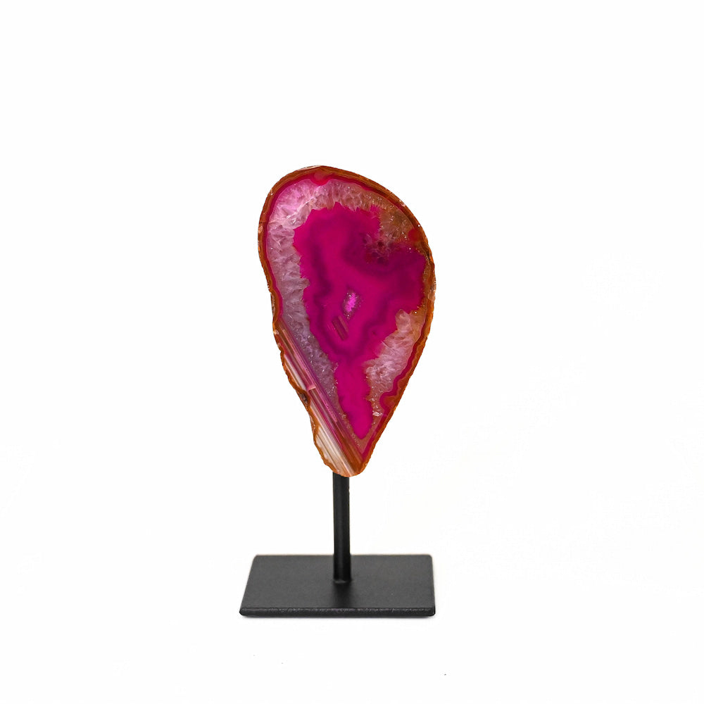 Agate on Stand- Pink