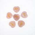 Rose Quartz Etched Heart- Love