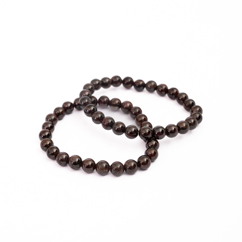 Garnet Bead Bracelet 6mm