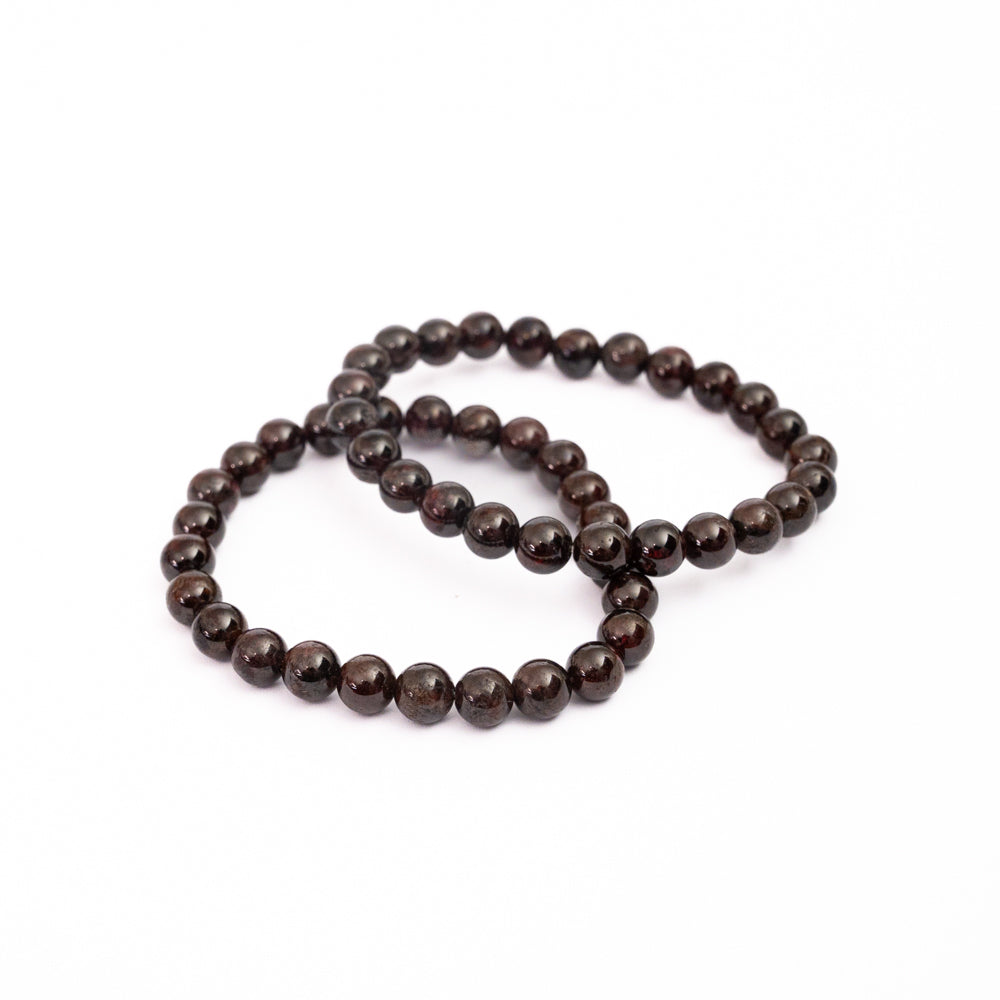 Garnet Bead Bracelet Round