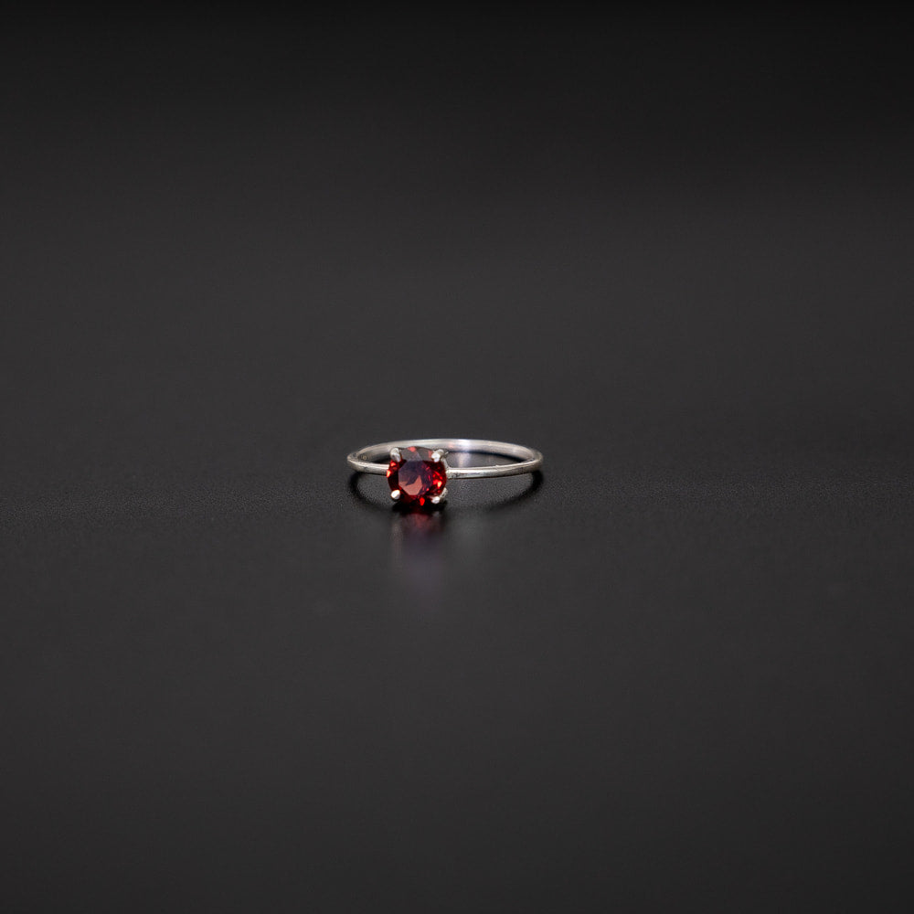 Garnet Ring- Silver