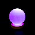 Selenite Sphere Lamp with LED Base