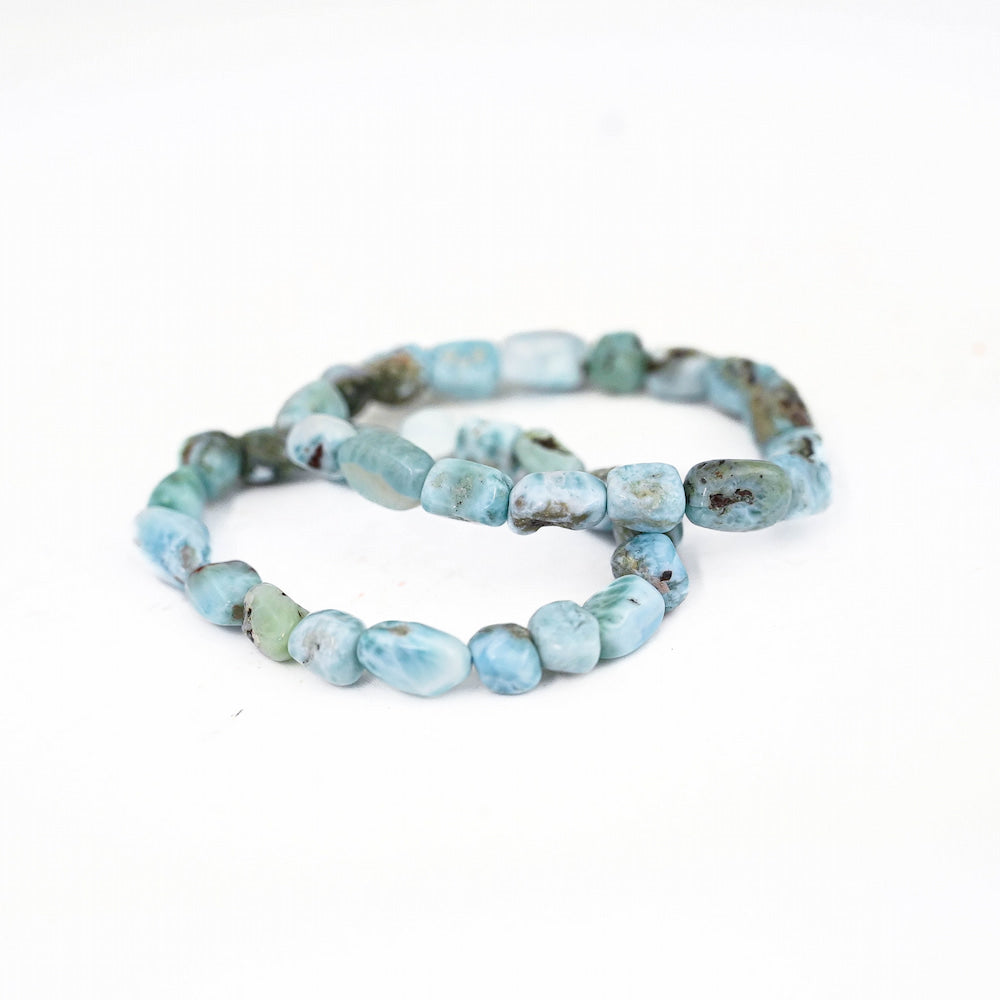 Larimar Tumbled Bead Bracelet