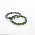 Moss Agate Bead Bracelet