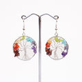 Multi Stone Earrings Tree Of Life