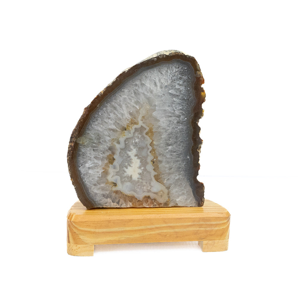 Agate Geode Lamp - Natural