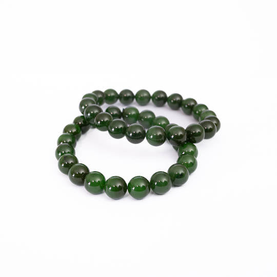 Nephrite Jade Bead Bracelet