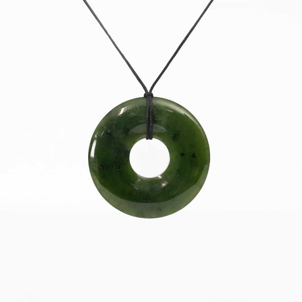 Nephrite Jade Donut Pendant