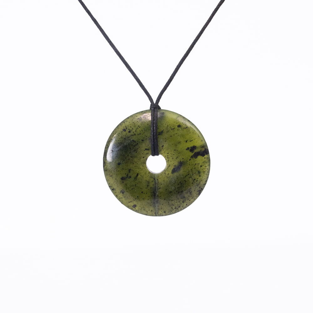 Nephrite Jade Donut Pendant