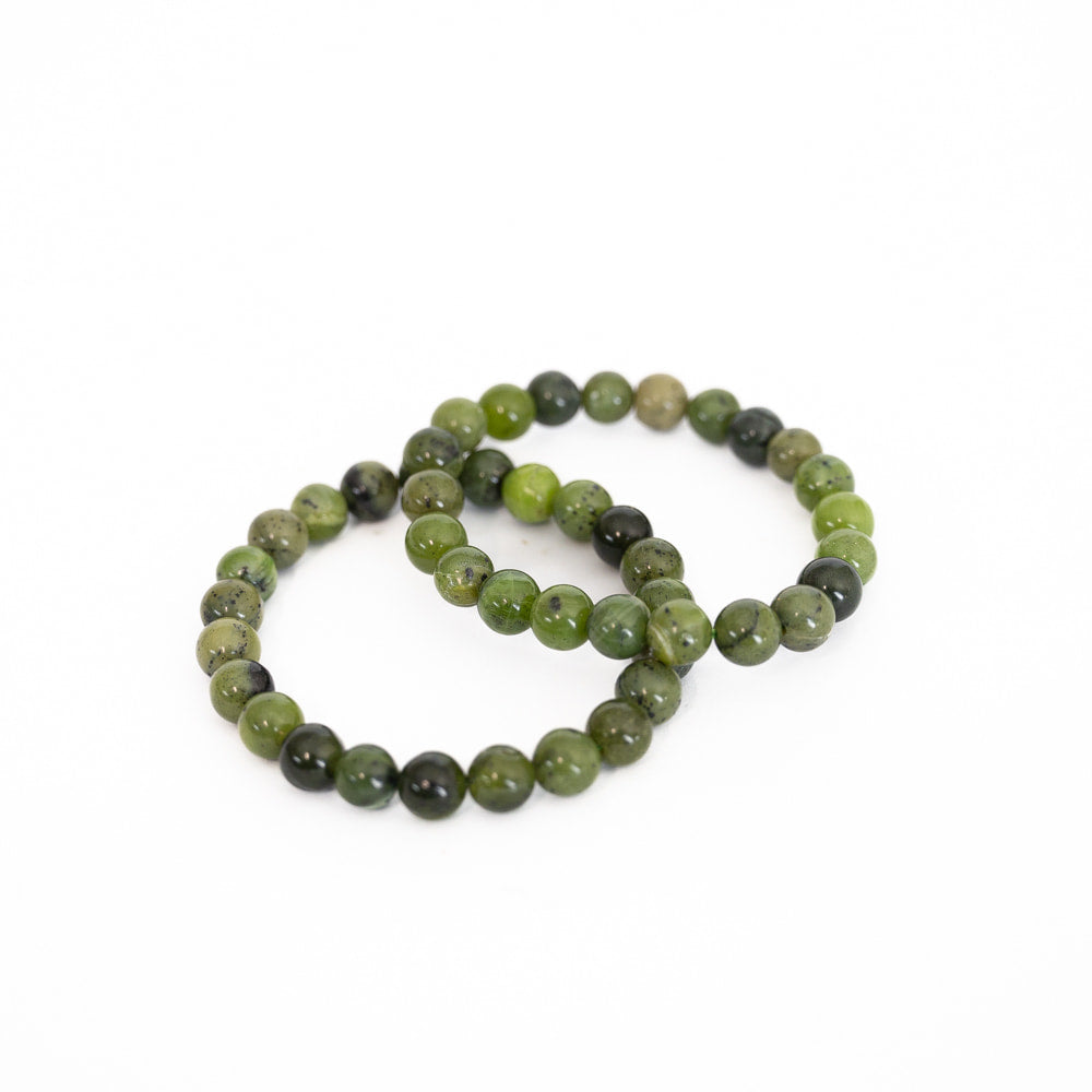 Nephrite Jade Bead Bracelet