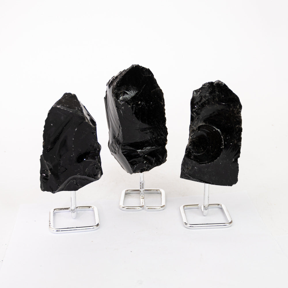 Rough Obsidian on Stand