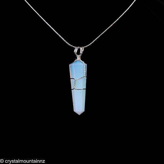 Opalite Point Pendant- Wire Wrapped
