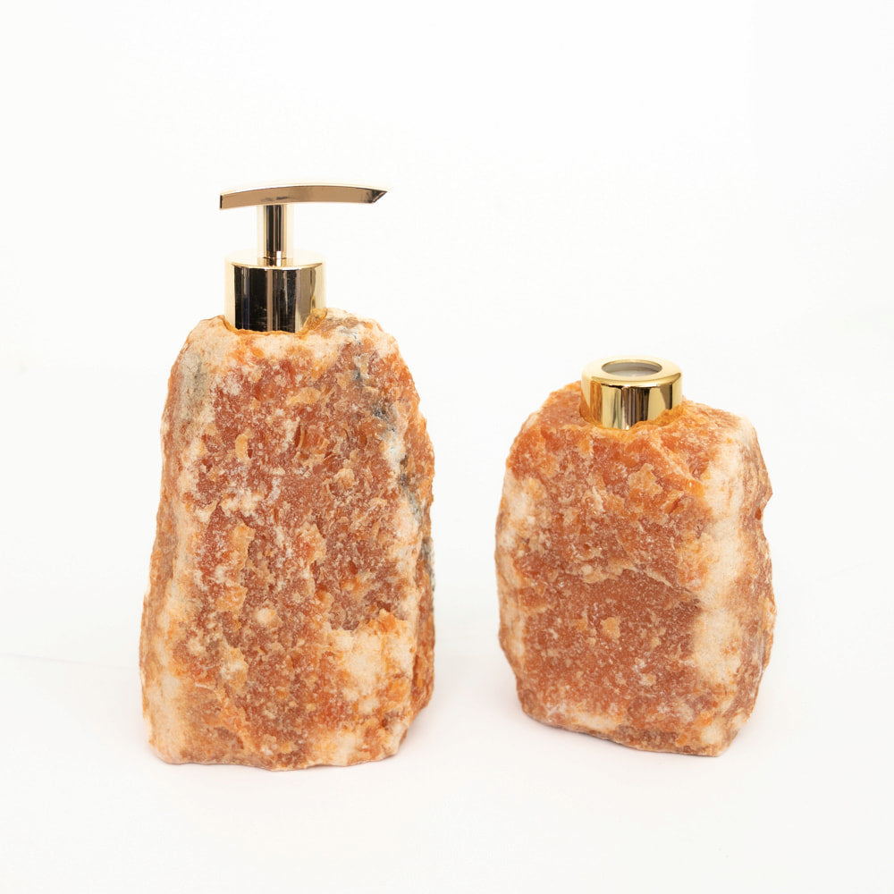 Calcite Soap Dispenser & Diffuser Set