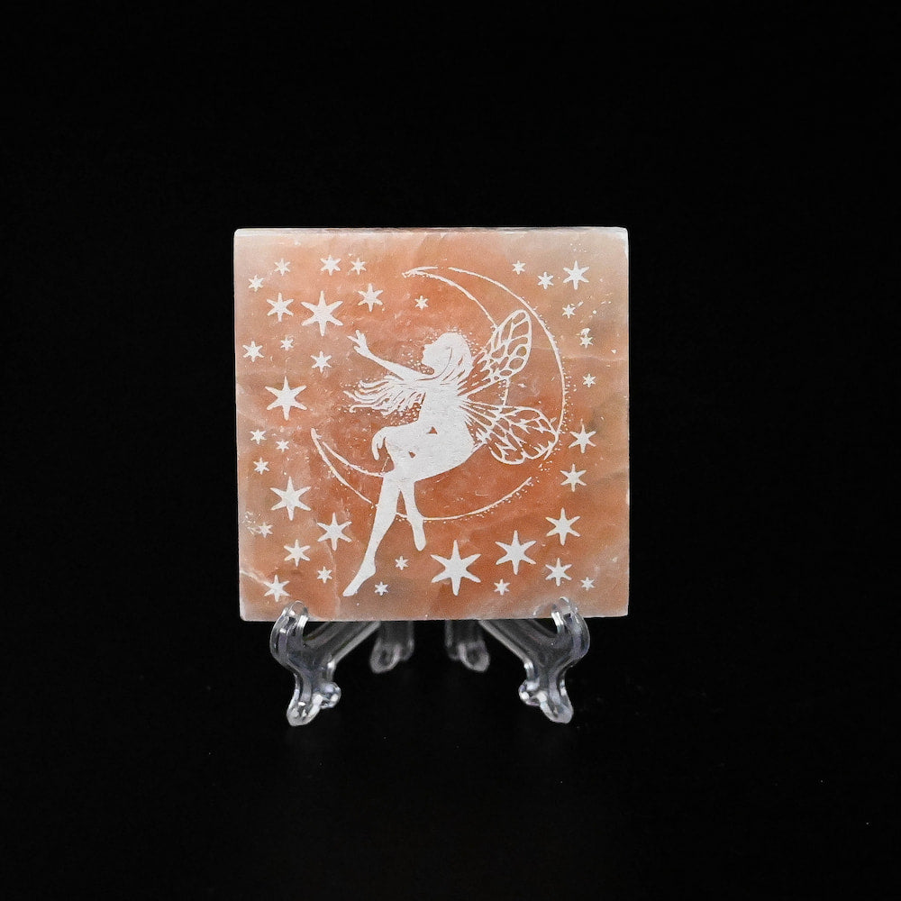 Selenite Plate- Peach