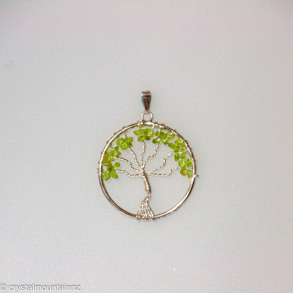 Peridot Pendant Tree Of Life