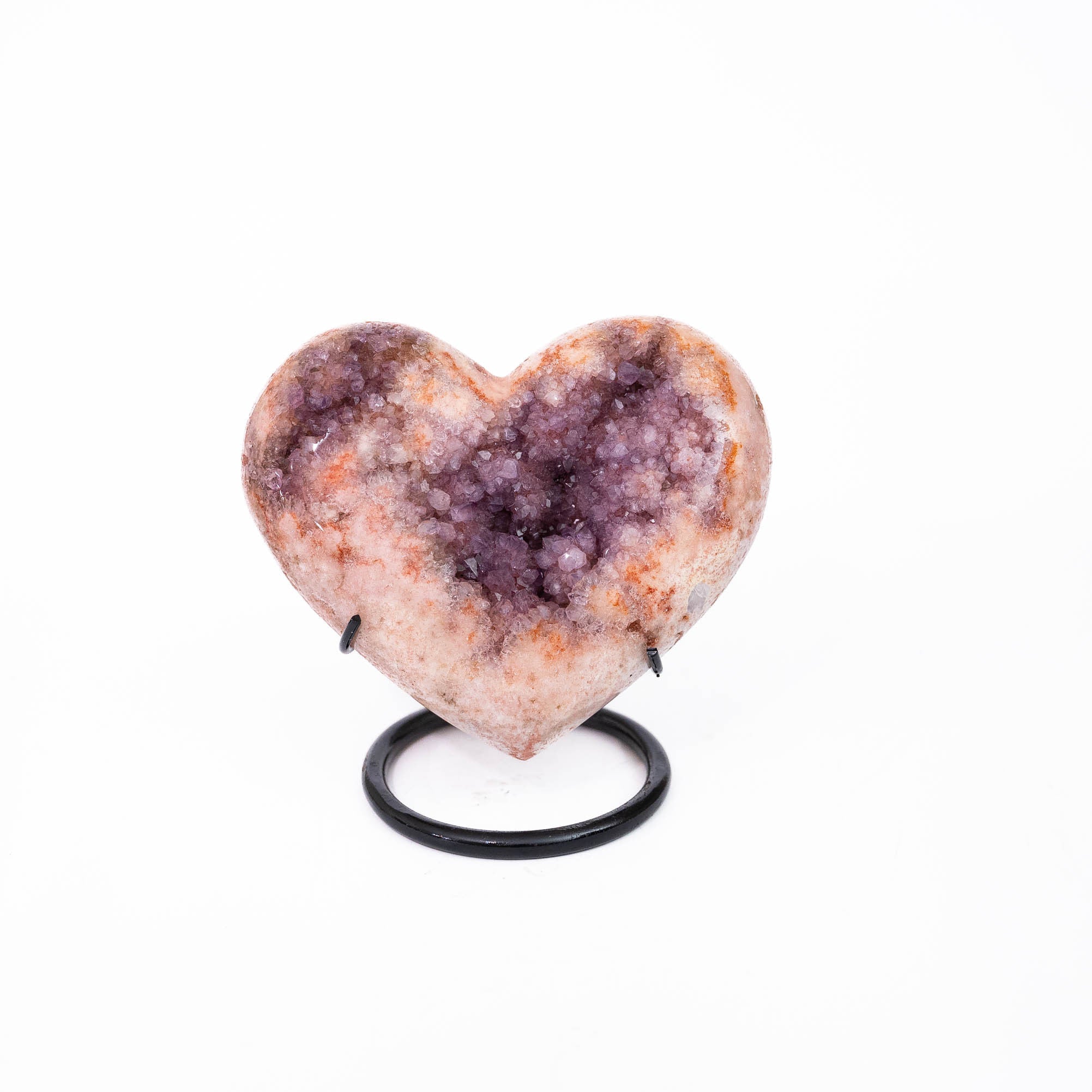 Pink Amethyst Druze Heart