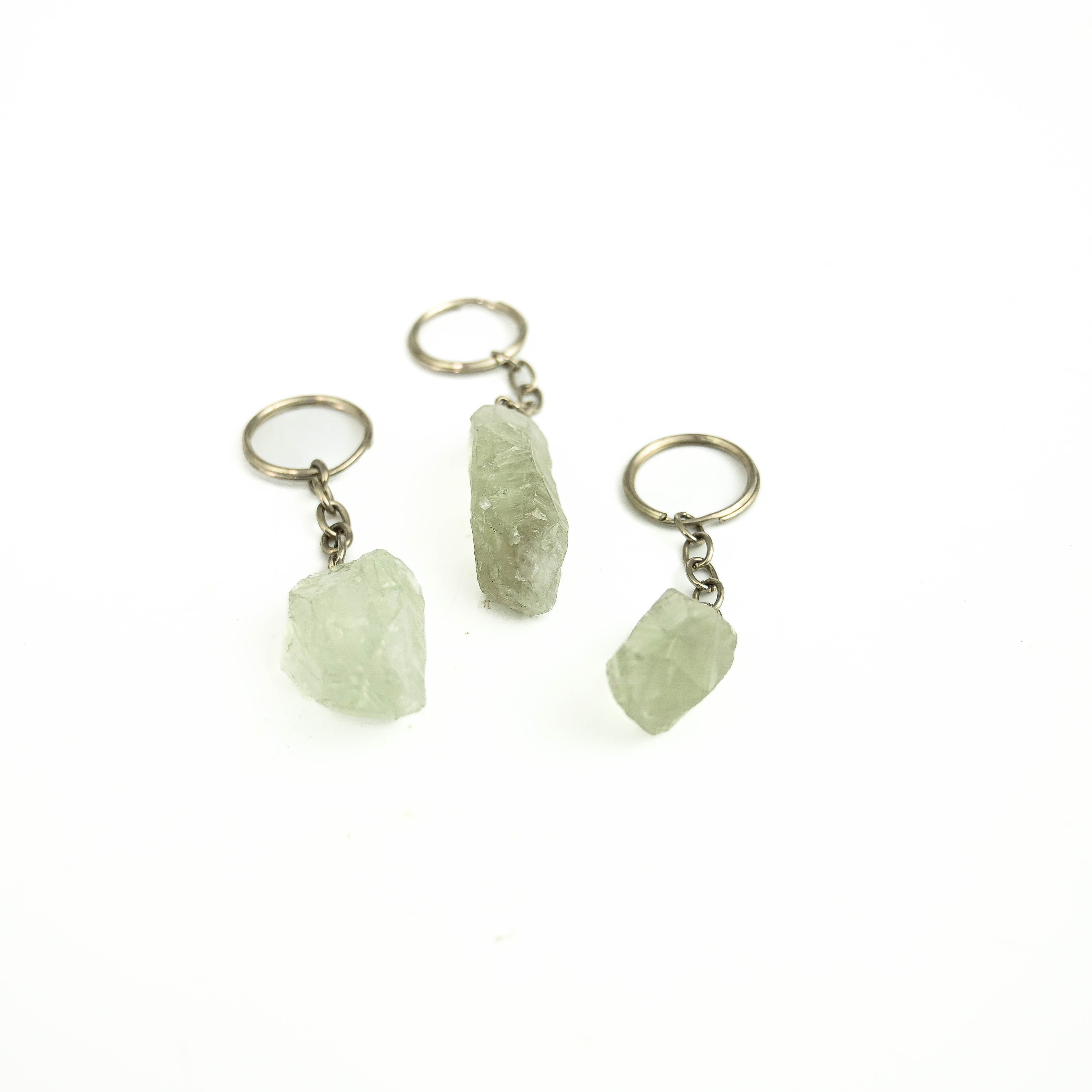 Green Amethyst (Prasiolite) Key Chain Rough