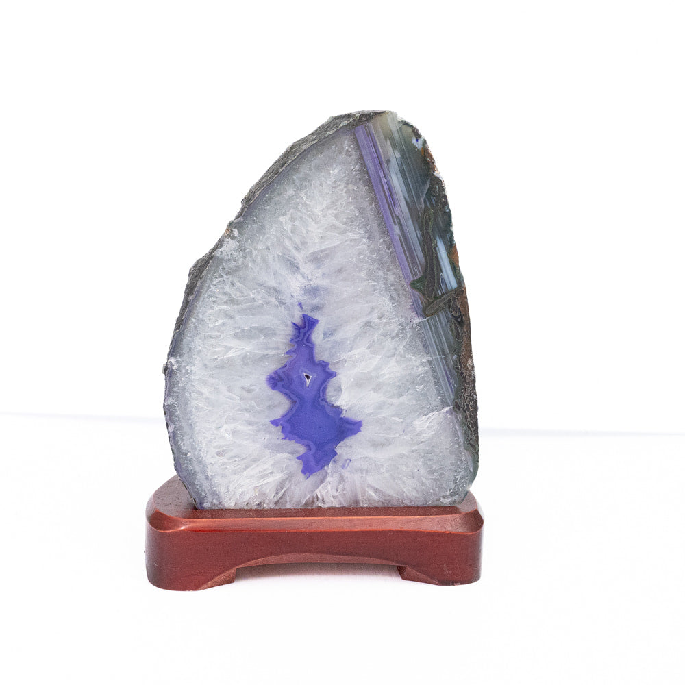 Agate Geode Lamp - Purple