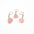 Rose Quartz Key Chain Rough