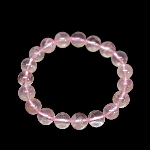 Rose Quartz Bead Bracelet Round